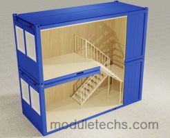 Лестница внутренняя деревянная для модульных зданий